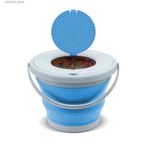 Zand speel water leuk blauw multifunctioneel speelgoedpistool water kogel opslag emmer met opvouwbare grote capaciteit voor het leveren van waterkogels l47