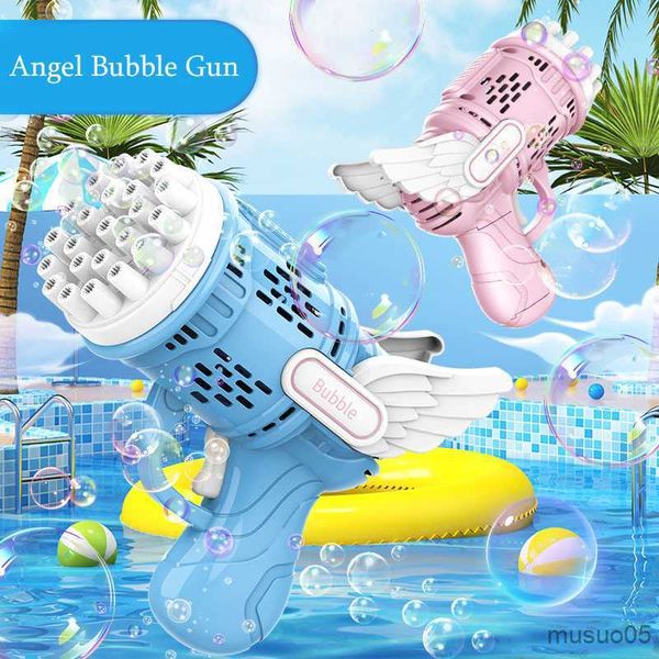 Sable jouer à l'eau amusant pistolet à bulles jouets pour enfants électrique automatique fusée à savon bulles machine avec fête de mariage en plein air jouet enfants cadeaux R230620