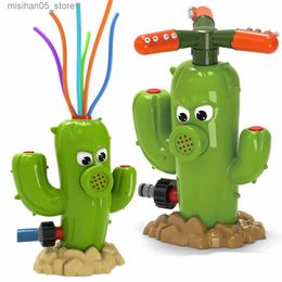 Sable Player Water Fun Cactus Sprinkler Toy Toy Backyard Garden Summer Cartoon Baby Shower Q240426