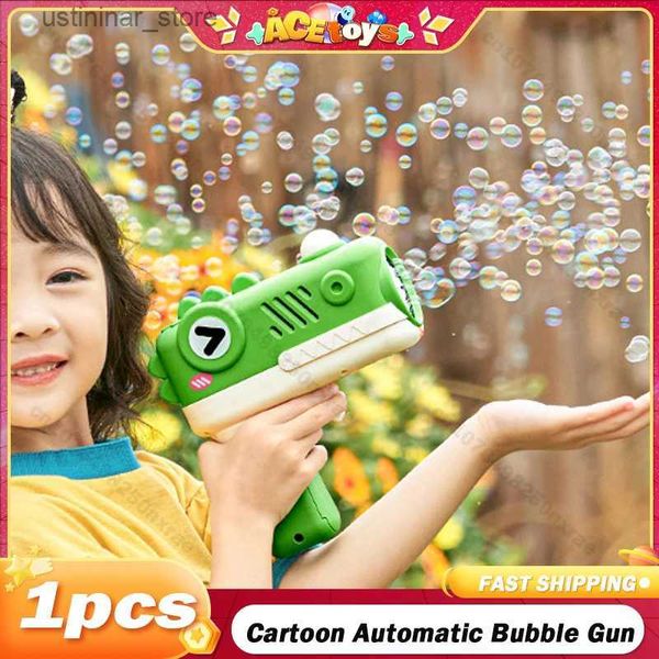 Sable Player Water Fun Cartoon Automatique Bubble Gun Machine Machine Bubbles Magic Bubble Magic pour salle de bain Été Toys extérieurs Cadeaux de jour d'anniversaire l47