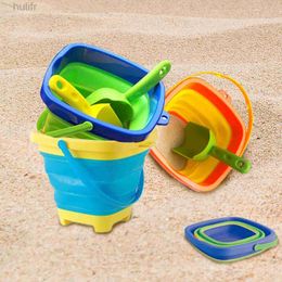 Sable Player Water Children Children Toys Summer Baby Beach Sand Toy Sand Toy pliable Bodet de sable pliable avec pellette jeu de sable jouet pour enfants D240429