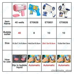 Jeu de Sable Eau Amusant Enfants Pistolet à Bulles Jouet Astronaute Machine à Bulles Entièrement Automatique Pistolet à Bulles Jeu de Plein air Jouet Fantaisie pour garçons Filles Cadeaux