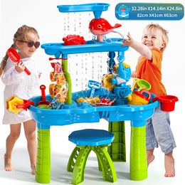 Sable jouer à l'eau amusant enfants plage jouets en plein air jardin bunker ensemble été enfants bricolage parent enfant interactif jouet table 230710