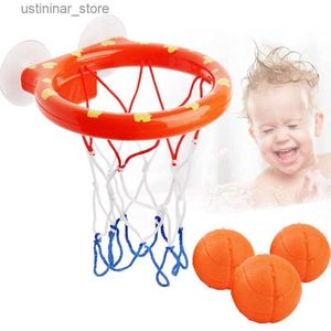 Sable Player Water Children Fun Children Toddler Bath Toy Shooting Panier de tir Bathtub Water Play Set for Baby Girl Boy avec 3 Mini Plastic Basketball Douche drôle L416