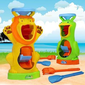 Jeu de sable eau amusant ensemble de jouets de verre de sable de plage pour enfants grande pelle de verre de sable seau de sable jouet d'étang de sable pour bébé enfants cadeau de salle de bain 24321