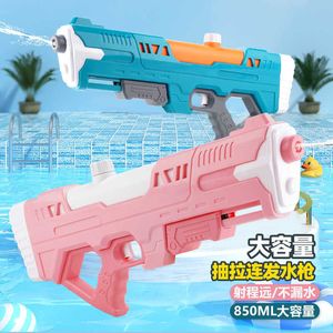 Sand Play Water Fun Childrens Gun speelgoed Grote capaciteit Zomerstrand Trekbaar Outdoor Splashing Festival H240516