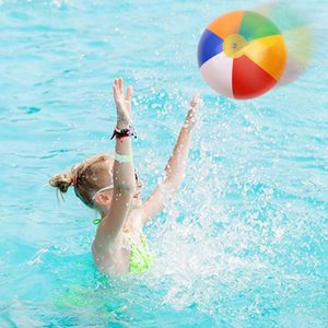 Sand Play Water Fun Colorful Inflable Beach Ball Pool Boquilla a prueba de fugas de aire Niños Summer Swimming Toy Kids 230615