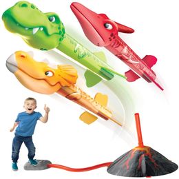 Zand Spelen Water Plezier Dinosaurus Lucht Kanon Blasters Raket Speelgoed Spelletjes voor Kinderen tot 100 ft Outdoor Speelgoed Verjaardagscadeau Jongens Meisjes 230713