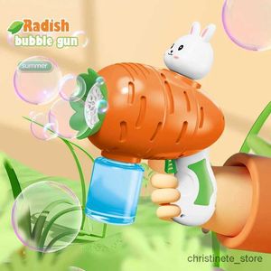 Zand Spelen Waterpret Elektrisch Bubble Gun Kinderen Speelgoed 12 Gaten Automatische Maker Cartoon Bubble Machine Konijn Zeep Blower Wedding Party Game Childern Gift