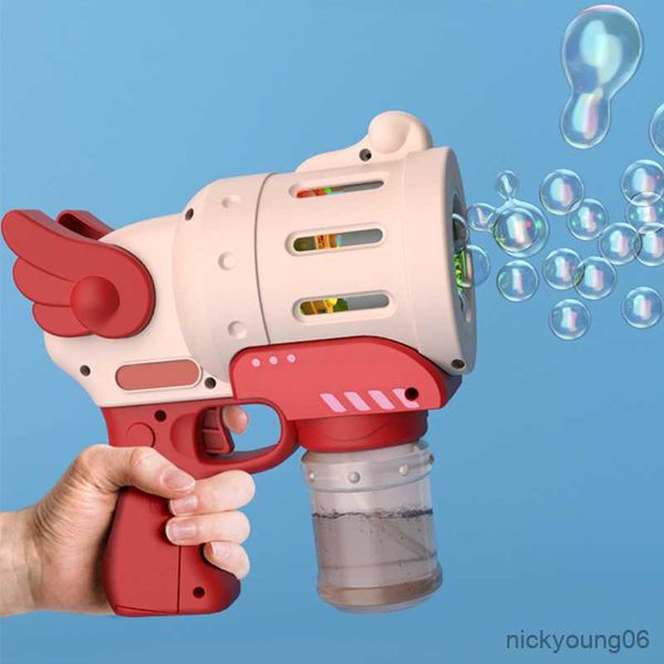 Sable jouer à l'eau amusant Machine à bulles électrique lumière clignotante musique pour enfants souffleur automatique savon bulles fabricant enfant cadeau jouet de plein air
