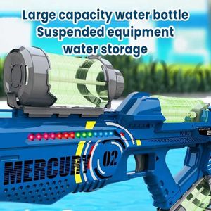 Zandspeelwaterplezier Elektrisch continu afvurend waterpistool Volautomatisch lichtgevend waterblasterpistool Zomer buitenzwembad speelgoed voor volwassen kind Jongen GiftLF