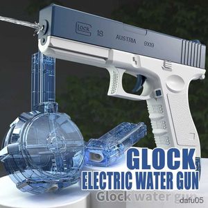 Juego de arena Diversión con agua Pistola de agua eléctrica Glock Juguete Pistolas de agua portátiles Pistola rociadora de agua automática Juguetes Pistola de agua eléctrica de ráfaga Niños Juguetes de agua al aire libre