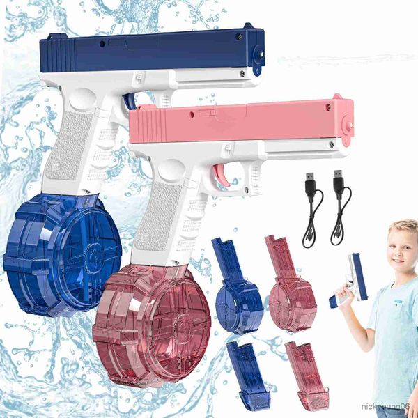 Sand Play Water Fun Pistola eléctrica Auto Hasta 35 Range Super One-Button Automatic para Summer Pool Beach Party R230613