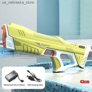 Sable Player Water Fun Electric Gun Toy Full Automatic Summer Induction Absorbing High-Tech Burst Beach Outdoor Fight Toys 240402 Q240408