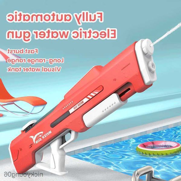 Sable jouer à l'eau amusant pistolet électrique jouet puissant automatique haute pression éclate jeu d'eau été piscine extérieure jouets pour enfants R230613
