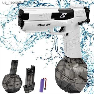 Sable Player Water Fun Guns Guns High Captity Automatic Spray Toy Toy Pistol pour 4-8 ans, Olds tire jusqu'à 32 pieds d'été Pool Party Toys and Adults Q240408