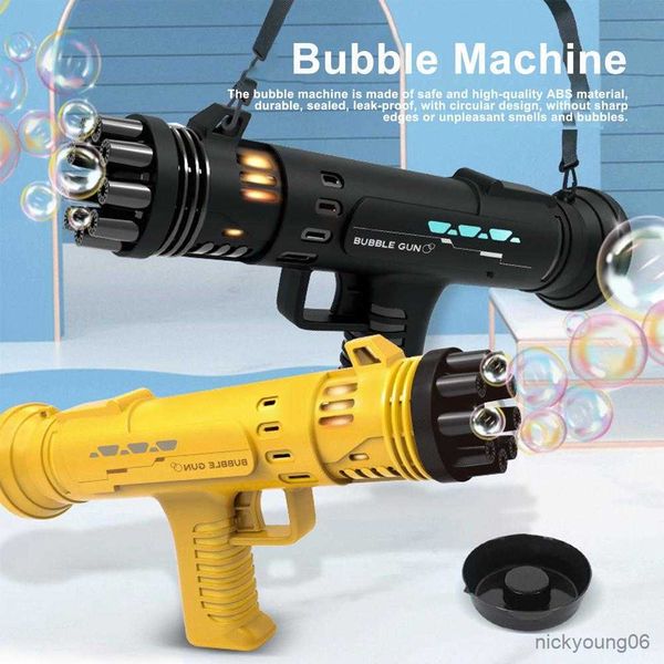 Juguete de pistola de burbujas de burbujas de mortero eléctrico de juego de arena con jabón de verano para niños juguetes de regalo