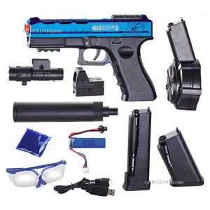 Sand Play Water Fun Electric Splatter Ball Gel Blaster Toy Gun Actividades al aire libre Juegos Airsoft Pistol con 10000 Beads para Boy Kids Gift 230714