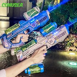 Sable Player Water Fun Electric Water Gun LED Pistol Automatic Watergun Continuous Shooting Guns 3 bouteilles de grande capacité Guns Water Play Toys Boys Kid L47