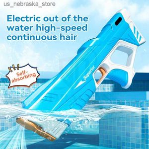 Sable Player Water Fun Electric Water Gun Toy entièrement automatique Induction d'été Absorption High-Tech Explosion Beach Outdoor Battle Q240408