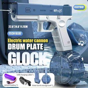 Sand Play Water Fun Electric Water Gun Toy Bursts Children's High-pressure Strong Energy Water Automatic Spray Airsoft Pistol Gun