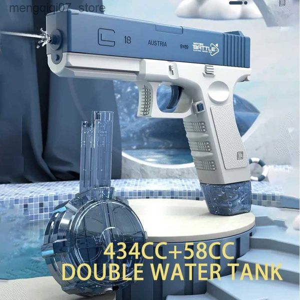 Jeu de sable eau amusant pistolet à eau électrique jouet éclate haute pression pour enfants forte énergie de charge eau nue pulvérisation d'eau automatique Glock L240312