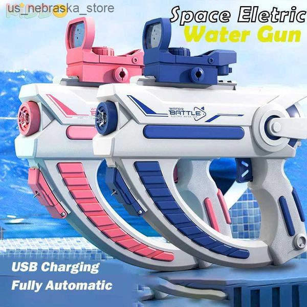 Sable Player Water Fun Electric Water Gun Touet Haut-pression tir automatique Spray Spray Beach Outdoor Game Battle Gift Q240408
