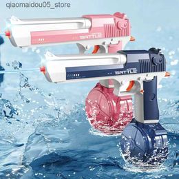 Sand Play Water Fun Electric Water Gun avec 32 pieds de longueur de longueur à haute pression Capacité du pistolet pistolet et pistolet adulte et enfant Q240413