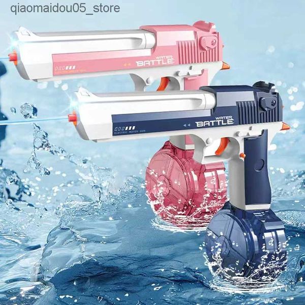 Arena Play Water Fun Gun de agua eléctrica con pistola de pulverización de pistola de pulverización de alta presión de 32 pies y pistola para adultos e infancia Q240413