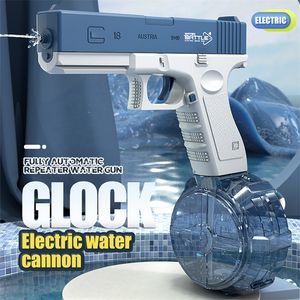 Sable Jouer à l'eau Pistolets à eau électriques Glock Pistolet Jouet de tir Haute pression Forte Charge Automatique Été Pulvérisation d'eau Blasters Jouets Enfants 230721