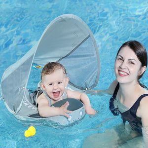 Sand Play Water Fun est Flotteur pour bébé avec toit Anneau de natation Bouée de bain pour bébé non gonflable Accessoires de piscine Jouets Entraîneur de natation 230526