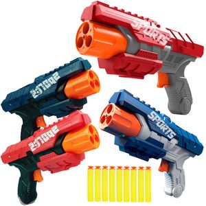 Sand Play Water Fun Eva Soft Bullets Guns Jouet Creux Trou Tête Mousse Dart Air Powered Safety Bullet Fléchettes Airsoft Kids Indoor Shooting Game 230617