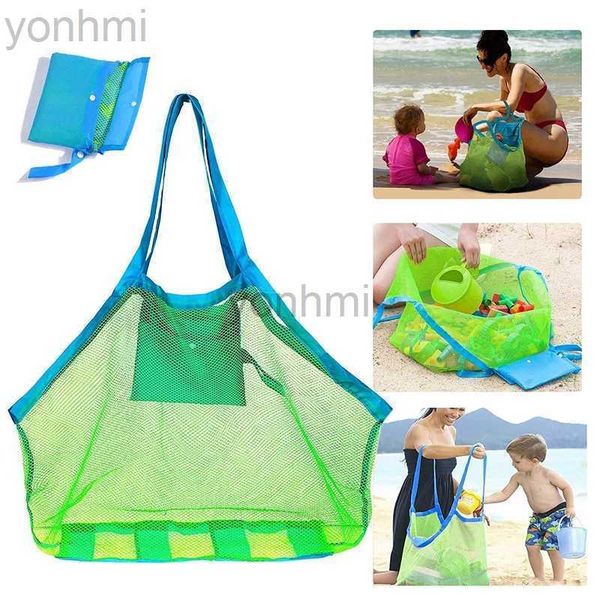 Juego de arena Diversión acuática Bolsas y bolsas de playa de malla extra grandes Arena lejos para sostener a los niños Juguetes para la arena de la playa Juguetes para niños Mercado Bolsa de picnic para comestibles Caliente 240402