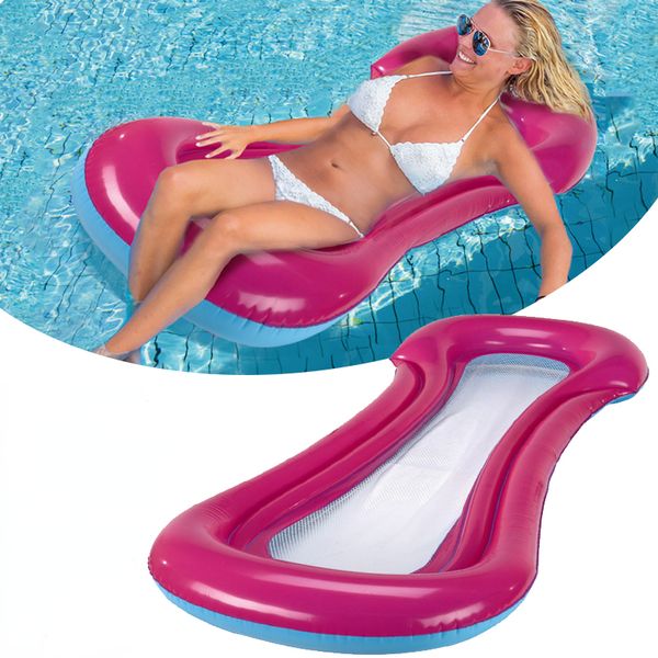 Sand Play Water Fun Plegable Inflable Hamaca Volver Flotante Fila de agua Colchón de aire Piscina Silla Fiesta Juguete Salón Cama Piscina Accesorio 230712