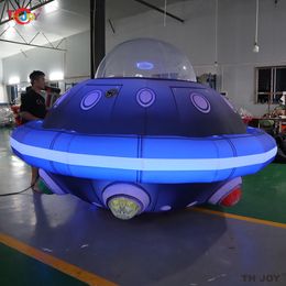 Zand Spelen Water Plezier gratis lucht 10ft Giant Opblaasbare UFO met led licht Vliegende Schotel Ruimteschip Voor Event Reclame 230719