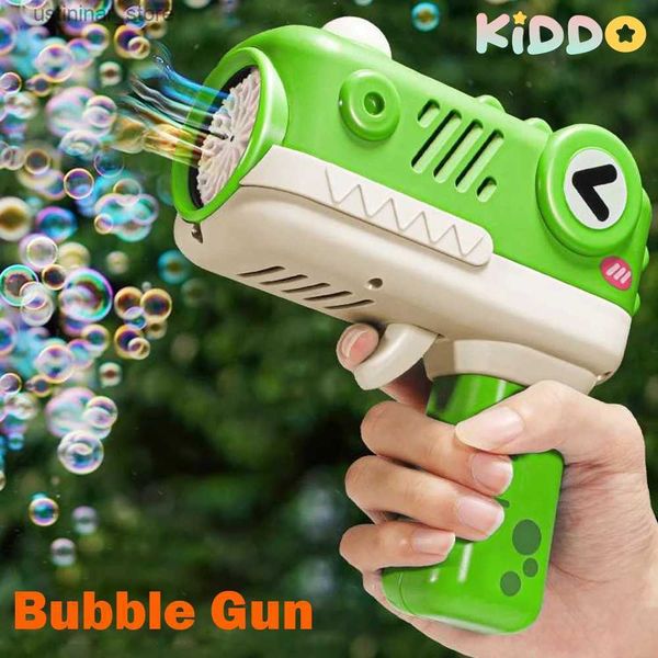 Sand Play Water Fun Full Automatic Bubble Gun Machine Electric Bubbles Bubble Magic Bubble para el baño Toyadores al aire libre para niños Regalos de día L47