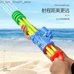 Sable Player Eau Fun Gatling Water Gun Ful-out Water Cannon Childrens Toy Summer Drifting Beach Water Fight Water Play Water Spray Q240413