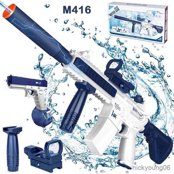 Sand Play Water Fun Gun Pistola eléctrica automática Pistolas Piscina Beach Party Game Juguete al aire libre para niños Regalo R230613