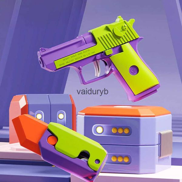 Sand Play Water Fun Gun Toys Modèle d'impression 3D Saut par gravité Mini pistolet jouet sans tir Ours en peluche Couteau à rayonnement Soulagement du stress pour enfants Cadeau de Noël H240308