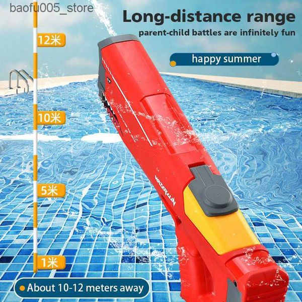 Sand Play Water Fun Gun Toys Automatic Electric 500ml Shark High Pression Outdoor Beach Toy Kids Adult Fight Pool Party 230720 Q240307