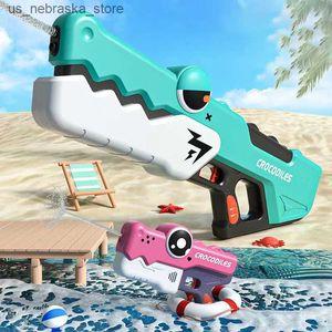Sand Play Water Fun Gun Toys Cartoon Electric Blaster Blaster Automatic Aspiration jouet mignon Pistol Summer Outdoor Adult Kids 230718 Q240408