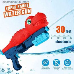 Sand Play Water Fun Gun Toys Dinosaur Water Guns For Kids Knasing Pish à longue portée Squirter Water For Kids Guns Blaster Soaker Blash pour enfants pour les enfants Q240413