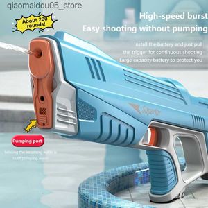 Sand Play Water Fun Gun Toys Elektrisch Volledige automatische zomerinductie Absorberen Hightech Burst Beach Outdoor Fight 230703 Q240413