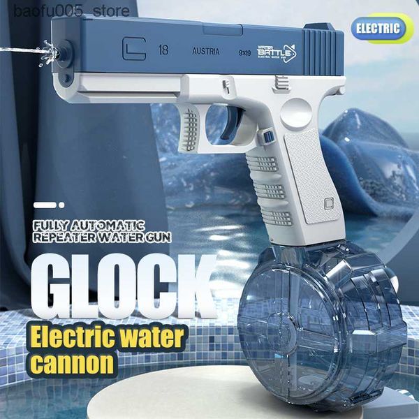 Pistolet à eau amusant pour jeux de sable, pistolets à eau électriques pour enfants âgés de 8 à 12 ans, pistolets à eau automatiques pour garçons, pistolet à eau, jouet à eau, jouets pour enfants et adultes 230619 Q240307