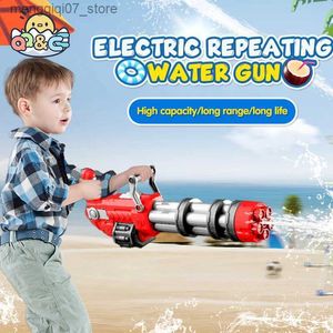Pistolet à eau amusant pour jeux de sable, grand pistolet à eau électrique, jouet à lancement continu automatique, pistolets à haute pression, plage d'été, garçons adultes, jeux de plein air, jouets pour enfants L240313
