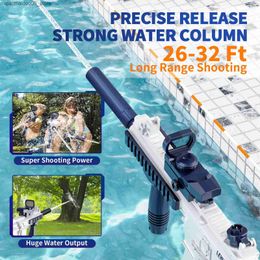 Sand Play Water Fun Gun Toys M416 Elektrisch waterpistool - Krachtige water Soaker met externe waterflesverbinding - Tot 20 ft lange afstand automatisch speelgoed voor 230714 Q240413