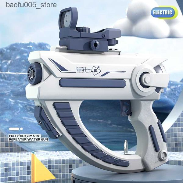 Sable jouer eau amusant pistolet jouets espace électrique automatique grande capacité portable été plage piscine extérieure combat pour enfants garçons enfants 230718 Q240307