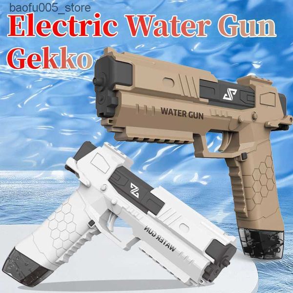 Pistolet à eau amusant pour jeu de sable, jouets d'été, tir sûr à grande vitesse, électrique avec style Cyberpunk, parfait pour la plage et la piscine, pistolet à eau 230720 Q240307