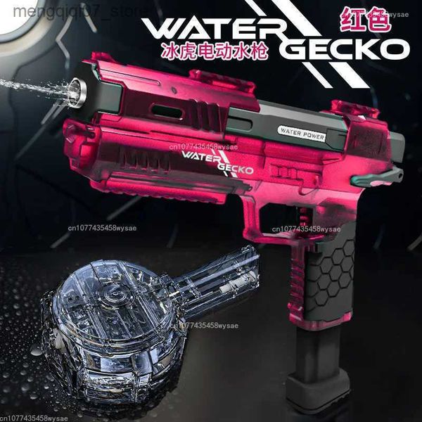 Sand Play Water Fun Gun Toys Venta al por mayor nuevo juguete mecánico para niños juguete eléctrico interactivo de combate de verano pistola de agua completa batería de largo alcance 240307 L240313