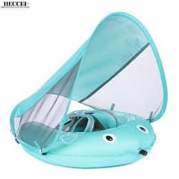 Sable jouer à l'eau HECCEI Mambobaby flotteur de natation auto-gonflant pour bébé avec auvent est compressible pliant piscine flotteur doux étanche entraîneur de natation 230504